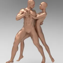 TANGO NUDE DANCERS POSE 7