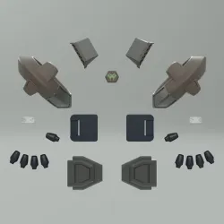 Valorant Viper accessories 3D models set. Video game, props, cosplay