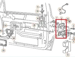 VW Corrado door lock underlay 3A0837087 / 3A0837088
