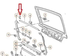 VW Corrado rear lid cover cap 535 867 604
