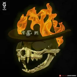 WESTERN GHOST RIDER CAT - Helmet