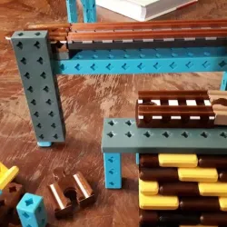 Wooden Railway bridge tracks for PrintAblock pillars