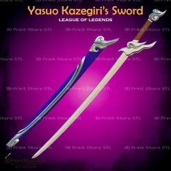 Yasuo Kazegiri Sword From League Of Legends - Fan Art 3D print model