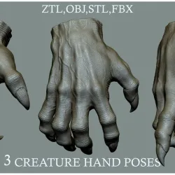 3 Creature hand poses