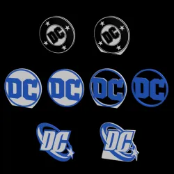 3D MULTICOLOR LOGO/SIGN - DC Comics (Multiple Versions)