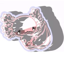Axolotl cookie cutter
