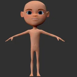 BASE MESH CARTOON BOY - model cartoon child