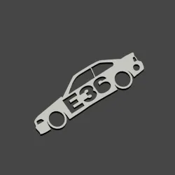 bmw e36 coupe keychain silueta