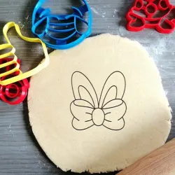 Bunny Ears With Bow Cookie Cutter
