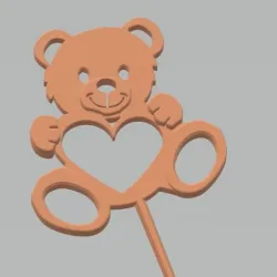 Cake, cake topper, little bear with cordial