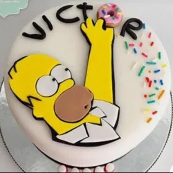 Cookie cutter Homer grapping a donut