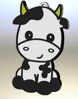 Cow keychain