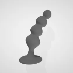 Curved ball anal plug