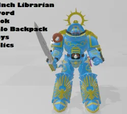 Custom 8 inch Space Marine Librarian (UPDATED LOOK)!