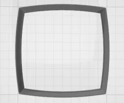Cutter-Mold in the shape of squares with curved edges - 5 measures