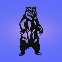 Decorative mural, wall decoration, panno, bear
