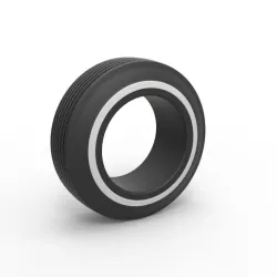 Diecast lowrider tire 3 Scale 1 to 25