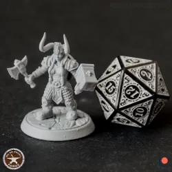 Dwarf Female Paladin with Weapons