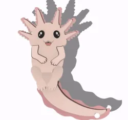Exotic Axolotl Keychain