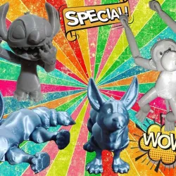 flexi: monkey, dog, stitch (PRINT-IN-PLACE)