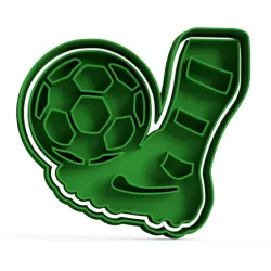 football boot and ball cookie cutter cutting stamp - soccer