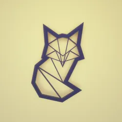 fox polymer clay cutter (mirror)