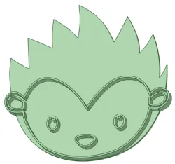 Hedgehog forest face cookie cutter