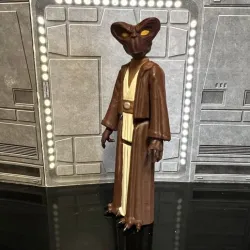 HEM DAZON CLOAKED, ARCONA JEDI ROBES VINTAGE CUSTOM STAR WARS ACTION FIGURE, KENNER 3.75", 6" CREATURE CANTINA ALIEN PATRON, 5 POA, 1/18