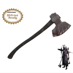 Huntress Broad Axe 3D Model- Dead by Daylight Cosplay