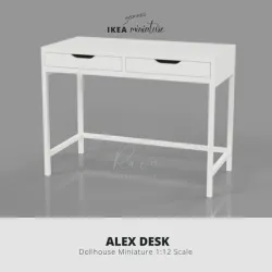 IKEA -INSPIRED ALEX DESK MINIATURE 3D MODEL