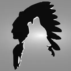 Indian and wolf