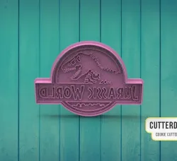 Jurassic World Logo Cookie cutter
