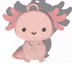 kawaii chubby chubby axolotl keychain