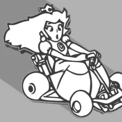 lamp mario, princess peach