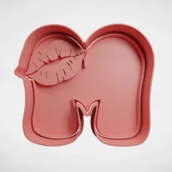letter m with lips