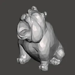 LOW POLY BULL DOG