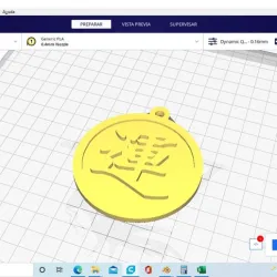 Lucky keychain kanji keychain