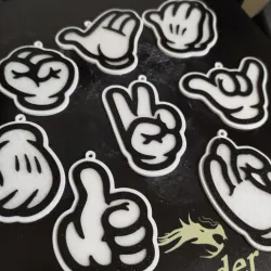 MICKEY HANDS KEYCHAIN / MICKEY KEYCHAIN PACK