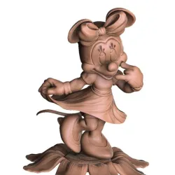 Minnie mouse with flower. STL 3d printable assemble and solid
