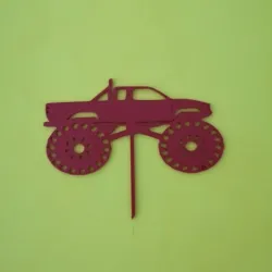 Monster truck cake topper