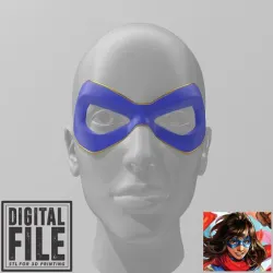 Ms. Marvel - Kamala Khan HQ Mask - Fan Made - STL 3D Model