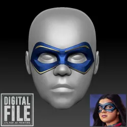 Ms. Marvel - Kamala Khan Mask - Fan Made - STL 3D Model