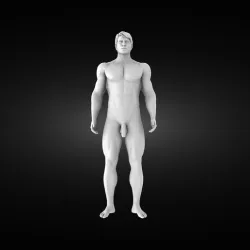 Naked man with genetalia