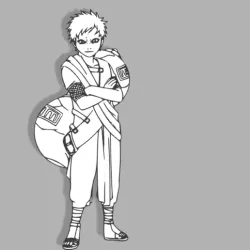 naruto led lamp, gaara