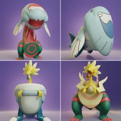 Pokemon - Arctovish, Arctozolt, Dracovish and Dracozolt