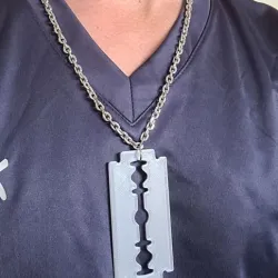 Razor blade pendant