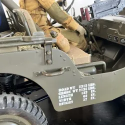 Rochobby paint stencil right side 1/6 Willys jeep