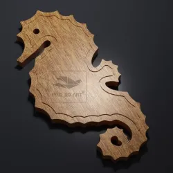 Seahorse Cutting Board - CNC files for Wood (svg, dxf, eps, pdf, ai, stl)