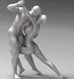 TANGO NUDE DANCERS POSE 9