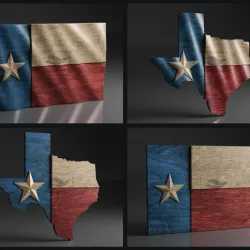 Texas Flag and Map Pack - CNC Files For Wood, 3D STL Models